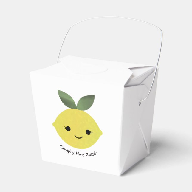 Simply the Zest Cute Kawaii Lemon Favor Box (Front Side)