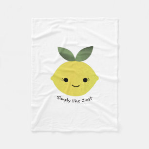 Simply the Zest Cute Kawaii Lemon Fleece Blanket