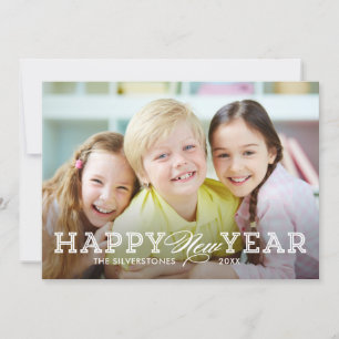 Simply Timeless Happy New Year Photo Card