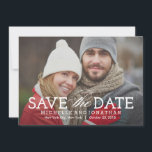 Simply Timeless Photo Save The Date Card<br><div class="desc">Modern and stylish save the date cards from Berry Berry Sweet Designs. Visit our design showroom at WWW.BERRYBERRYSWEET.COM for more stylish stationery designs. Background colour is editable online.</div>