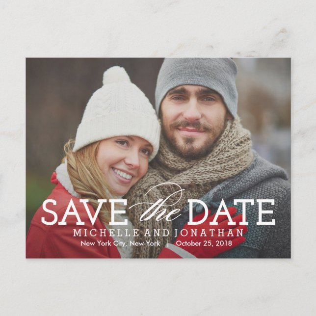 Simply Timeless Save The Date Postcard (Front)