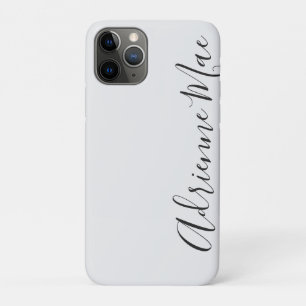 Simply Trendy Personalized White Silver iPhone 11 Pro Case