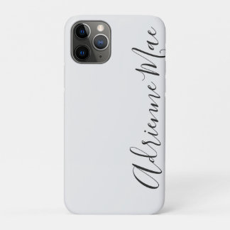 Simply Trendy Personalized White Silver iPhone 11 Pro Case