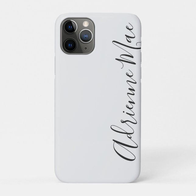 Simply Trendy Personalized White Silver Case-Mate iPhone Case (Back)