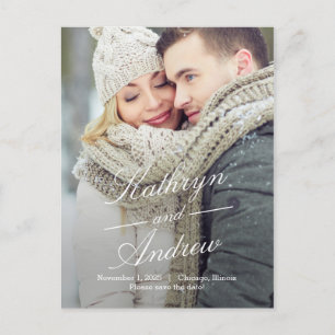 Simply Us EDITABLE COLOR Save The Date Postcard