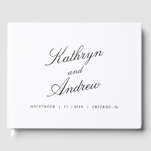 Simply Us EDITABLE COLOR Wedding Guest Book