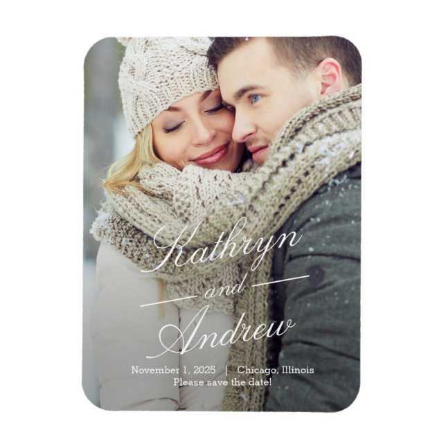 Simply Us Wedding Save The Date Magnet (Vertical)