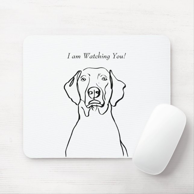 Simply Weimaraner: Personalize Your Message! Mouse Pad (With Mouse)