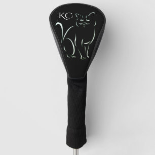 Simply White Kitty Cat Monogram Golf Head Cover