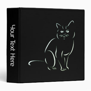 Simply White Kitty Cat Personal name Binder