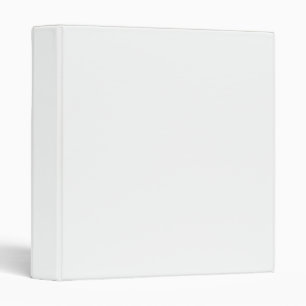 Simply White Solid Colour Personalize It Custom Binder