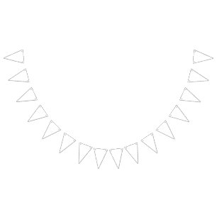 Simply White Solid Colour Personalize It Custom Bunting Flags