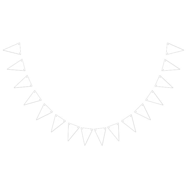 Simply White Solid Colour Personalize It Custom Bunting Flags (All)