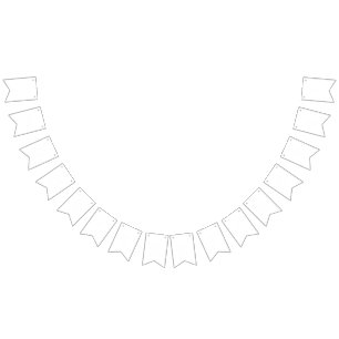 Simply White Solid Colour Personalize It Custom Bunting Flags