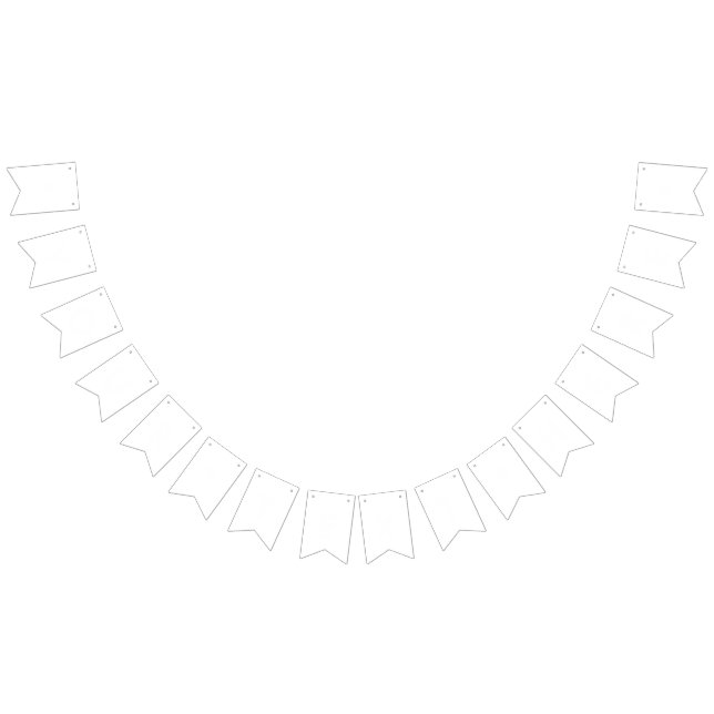 Simply White Solid Colour Personalize It Custom Bunting Flags (All)