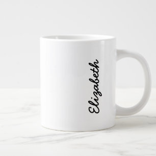 Simply White Solid Colour Personalize It Custom Large Coffee Mug