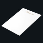Simply White Solid Colour Personalize It Custom Notepad<br><div class="desc">This product is featured in White. Easily customize this product with your own text,  image or photo.</div>