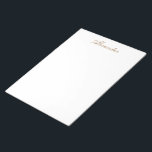 Simply White Solid Colour Personalize It Custom Notepad<br><div class="desc">This product is featured in White. Easily customize this product with your own text,  image or photo.</div>