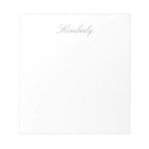Simply White Solid Colour Personalize It Custom Notepad