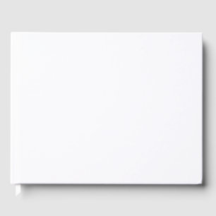 Simply White Solid Colour Personalize It Guest Book