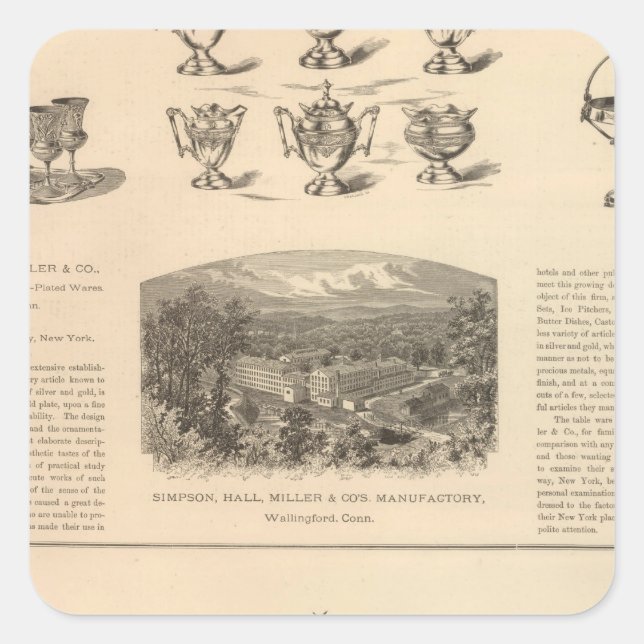 Simpson, Hall, Miller and Traveller's Company Square Sticker (Front)