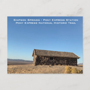 Simpson Springs Pony Express Station Postcard