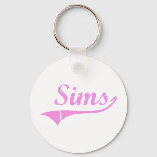 Sims Last Name Classic Style Keychain