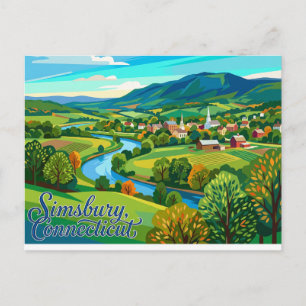 Simsbury Connecticut Postcard