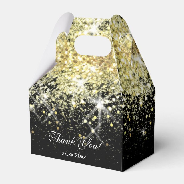 simulated chunky glitter  favor box (Front Side)