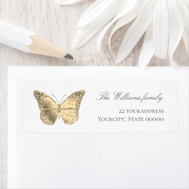 simulated foil butterfly label (Insitu)