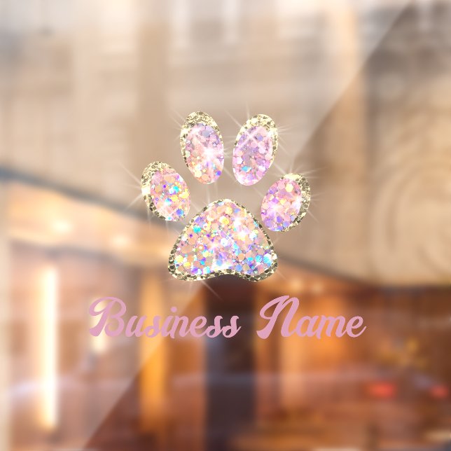 simulated glitter paw print window cling (Sheet 2)