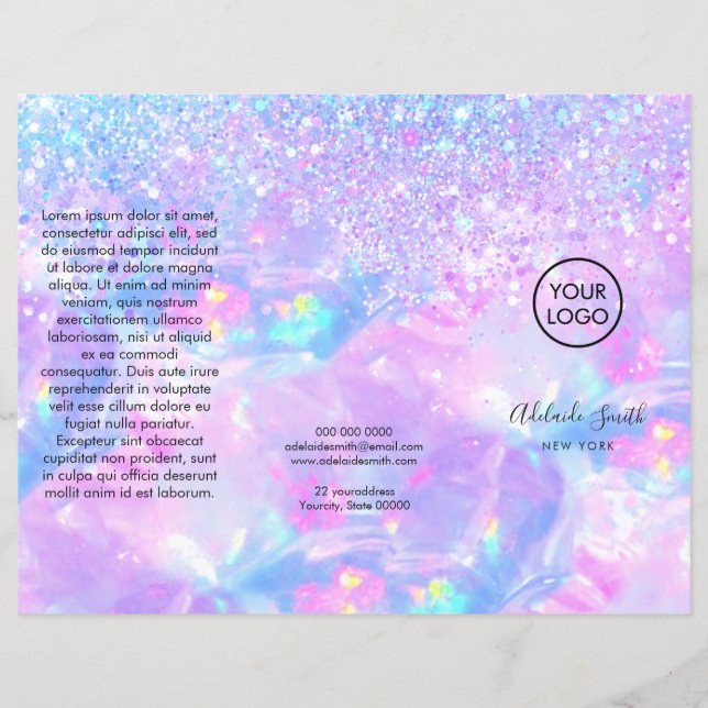 simulated glitter purple opal brochure (Front)