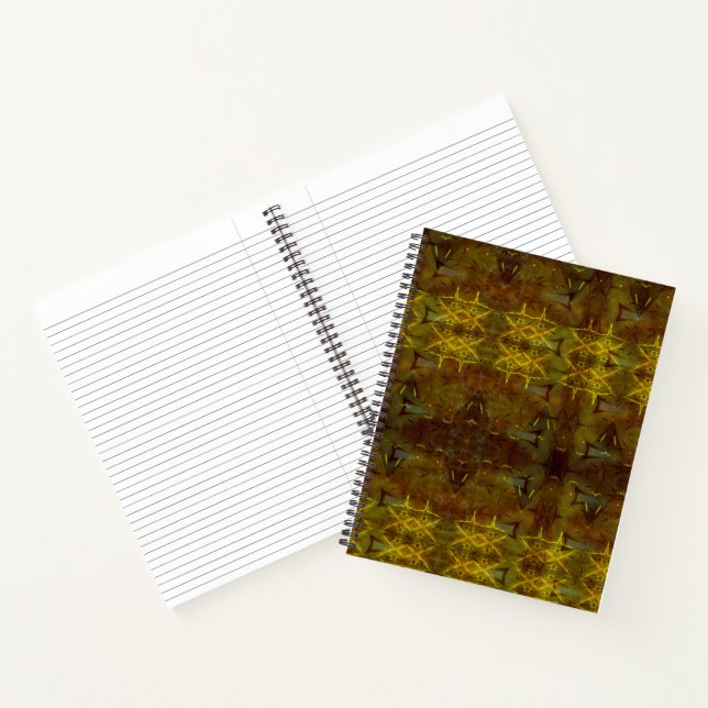 simulated leather and gold stitching 001  notebook (Inside)