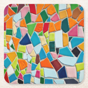 Simulated Mosaic Wall Square Paper Coaster