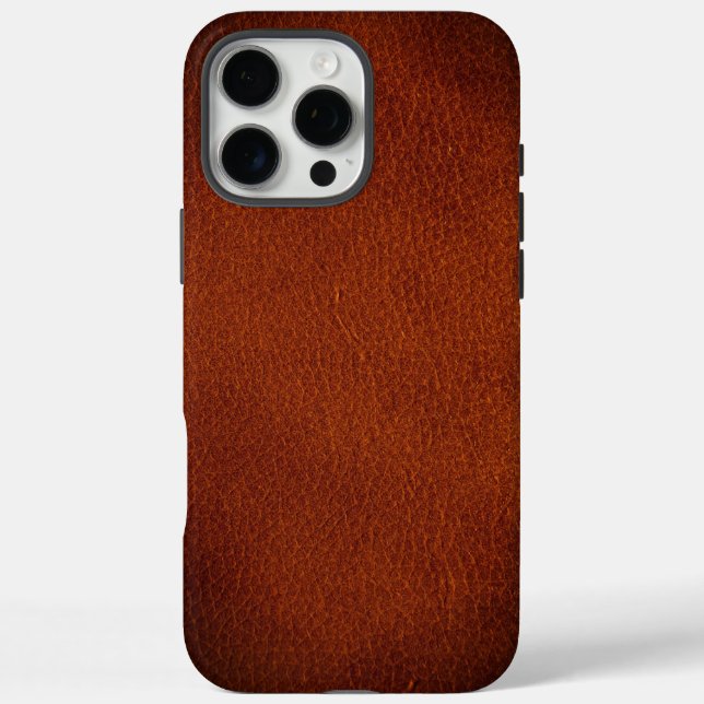 Simulated Natural Dark Red Brown Leather iPhone Case-Mate iPhone Case (Back)