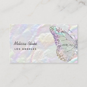 simulated pastel pearlescent design business card