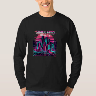 Simulated Reality Hypothesis Urban Cyberpunk Vapou T-Shirt