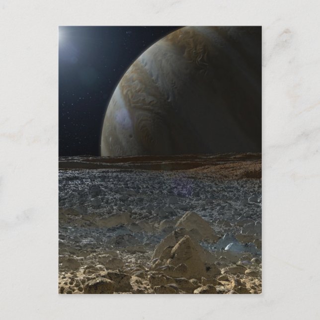 Simulated View from Europa's Surface Postcard (Front)
