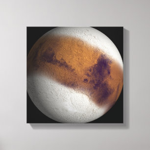 Simulated view of Mars Canvas Print