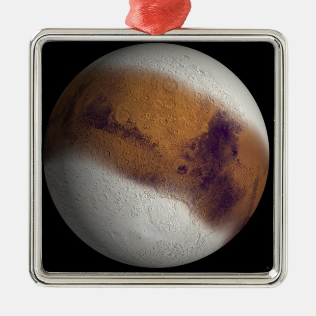 Simulated view of Mars Metal Ornament (Front)