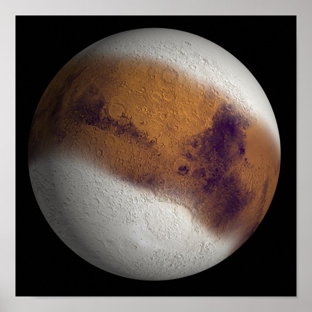 Simulated view of Mars Poster (Front)