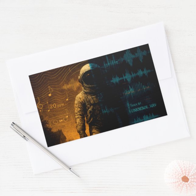 Simulation Phase One Poster - Glitch Astronaut Art Sticker (Envelope)