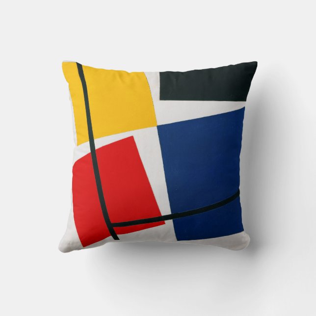 Simultaneous Counter Composition Throw Pillow (Back)
