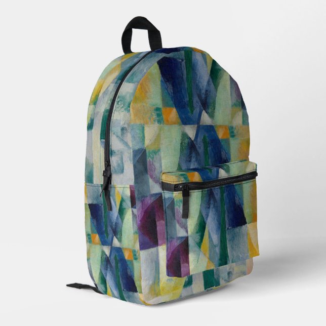 Simultaneous Window 1912 by Robert Delaunay Printed Backpack (Back Corner Left)