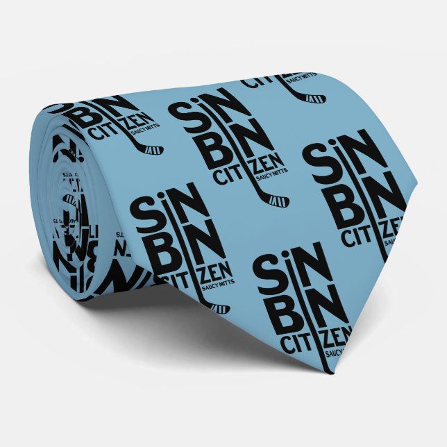 Sin Bin Citizen Hockey Blue Tie (Rolled)