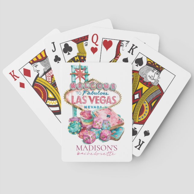 Sin City Bachelorette personalized  Playing Cards (Back)