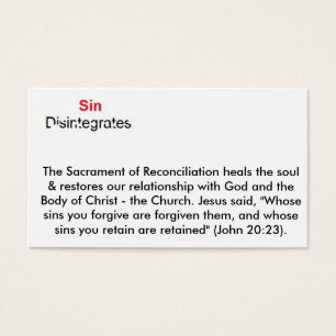 Sin Disintegrates