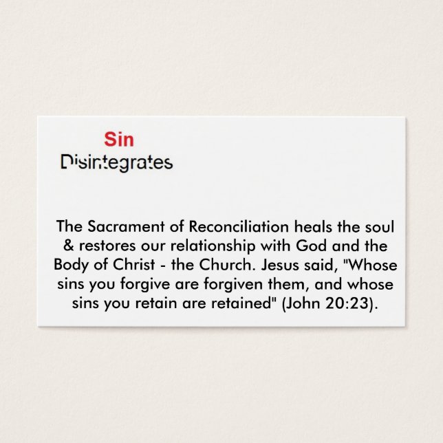 Sin Disintegrates (Front)