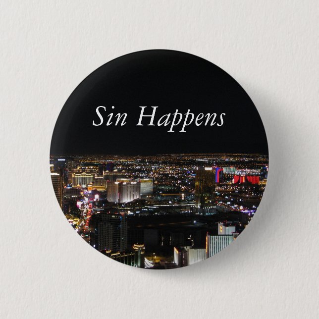 Sin Happens 2 Inch Round Button (Front)