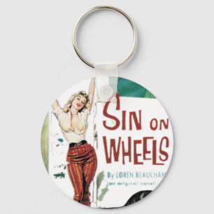 Sin On Wheels Pulp Fiction Keychain